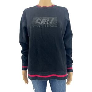 Vox Populi Black Cali For The People Sweatshirt Red Ringer Detail Womens Small